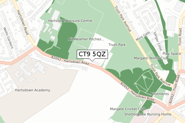 CT9 5QZ map - large scale - OS Open Zoomstack (Ordnance Survey) CT9 5QZ map - large scale - OS Open Zoomstack (Ordnance Survey)