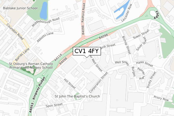 CV1 4FY map - large scale - OS Open Zoomstack (Ordnance Survey) CV1 4FY map - large scale - OS Open Zoomstack (Ordnance Survey)