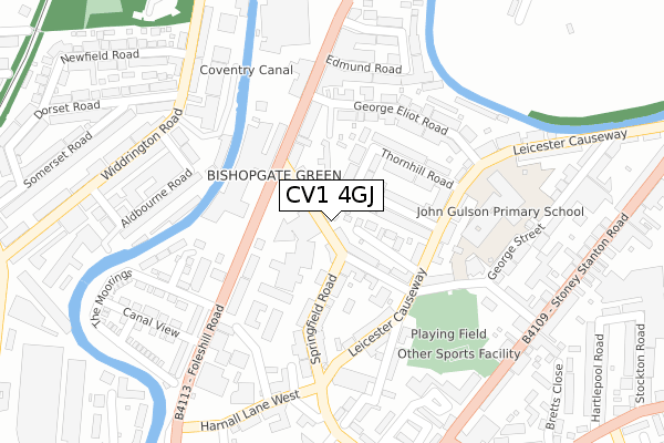CV1 4GJ map - large scale - OS Open Zoomstack (Ordnance Survey) CV1 4GJ map - large scale - OS Open Zoomstack (Ordnance Survey)