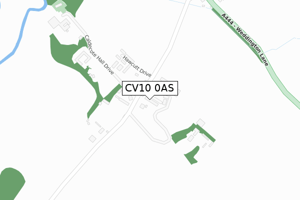 CV10 0AS map - large scale - OS Open Zoomstack (Ordnance Survey)