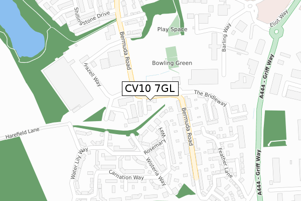 CV10 7GL map - large scale - OS Open Zoomstack (Ordnance Survey)
