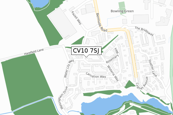 CV10 7SJ map - large scale - OS Open Zoomstack (Ordnance Survey)