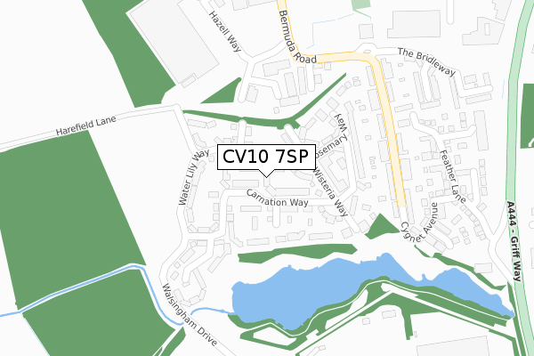 CV10 7SP map - large scale - OS Open Zoomstack (Ordnance Survey)