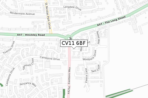 CV11 6BF map - large scale - OS Open Zoomstack (Ordnance Survey) CV11 6BF map - large scale - OS Open Zoomstack (Ordnance Survey)