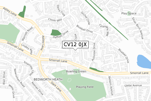 CV12 0JX map - large scale - OS Open Zoomstack (Ordnance Survey) CV12 0JX map - large scale - OS Open Zoomstack (Ordnance Survey)