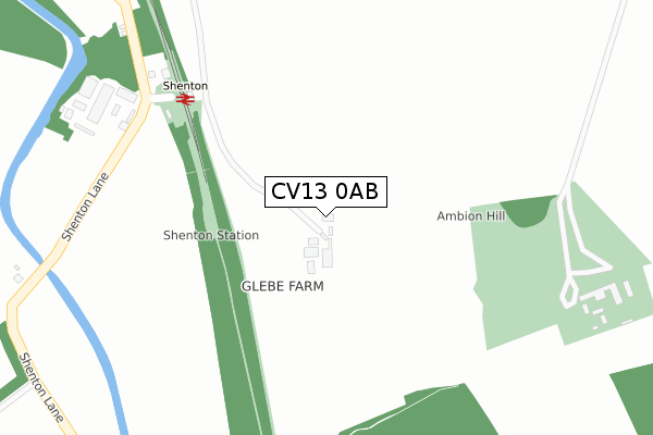 CV13 0AB map - large scale - OS Open Zoomstack (Ordnance Survey) CV13 0AB map - large scale - OS Open Zoomstack (Ordnance Survey)