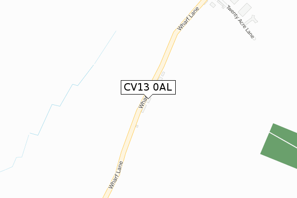 CV13 0AL map - large scale - OS Open Zoomstack (Ordnance Survey)