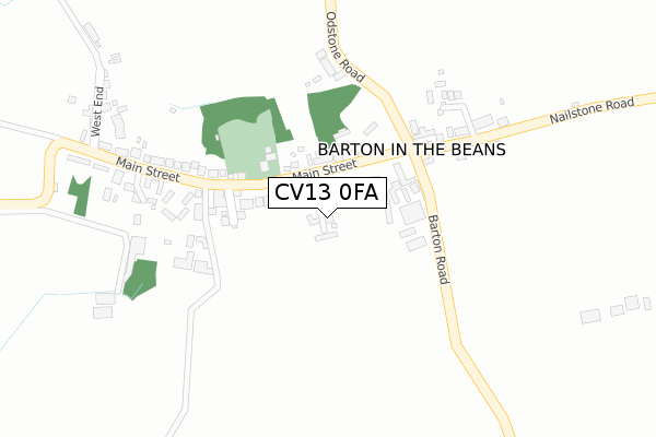 CV13 0FA map - large scale - OS Open Zoomstack (Ordnance Survey) CV13 0FA map - large scale - OS Open Zoomstack (Ordnance Survey)