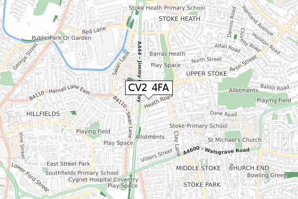 CV2 4FA map - small scale - OS Open Zoomstack (Ordnance Survey) CV2 4FA map - small scale - OS Open Zoomstack (Ordnance Survey)