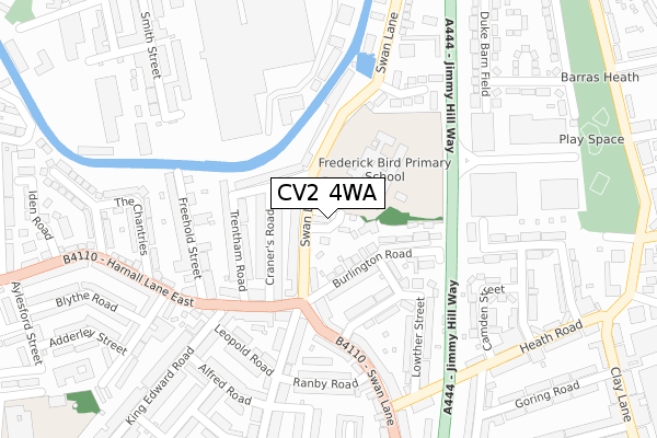 CV2 4WA map - large scale - OS Open Zoomstack (Ordnance Survey) CV2 4WA map - large scale - OS Open Zoomstack (Ordnance Survey)