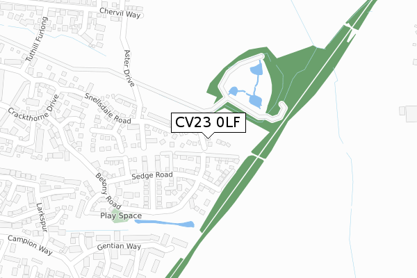 CV23 0LF map - large scale - OS Open Zoomstack (Ordnance Survey)