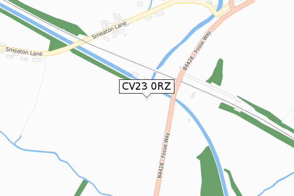 CV23 0RZ map - large scale - OS Open Zoomstack (Ordnance Survey)