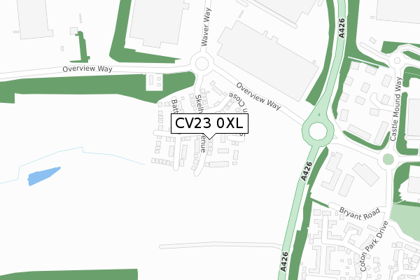 CV23 0XL map - large scale - OS Open Zoomstack (Ordnance Survey)