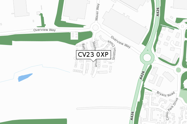 CV23 0XP map - large scale - OS Open Zoomstack (Ordnance Survey)