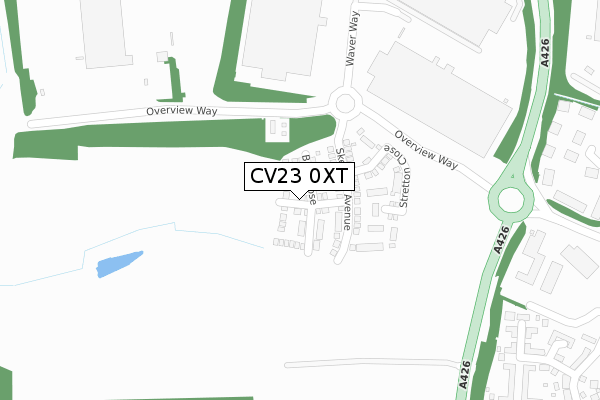 CV23 0XT map - large scale - OS Open Zoomstack (Ordnance Survey)