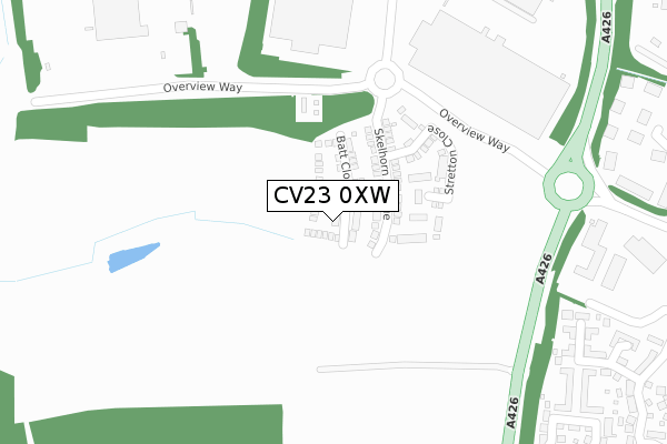 CV23 0XW map - large scale - OS Open Zoomstack (Ordnance Survey)