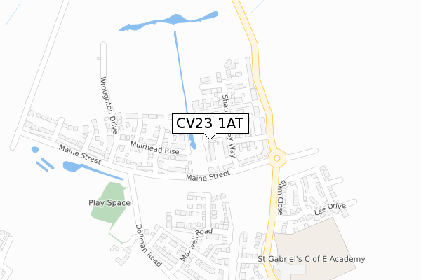 CV23 1AT map - large scale - OS Open Zoomstack (Ordnance Survey) CV23 1AT map - large scale - OS Open Zoomstack (Ordnance Survey)
