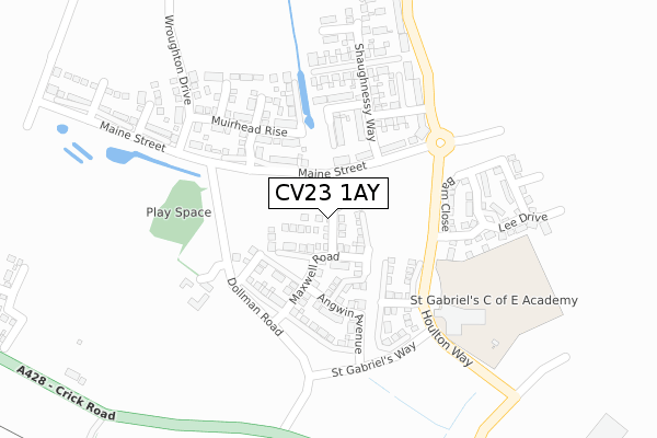 CV23 1AY map - large scale - OS Open Zoomstack (Ordnance Survey) CV23 1AY map - large scale - OS Open Zoomstack (Ordnance Survey)