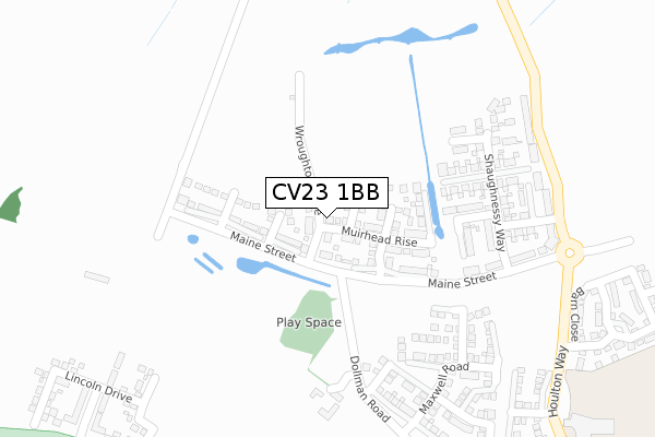 CV23 1BB map - large scale - OS Open Zoomstack (Ordnance Survey)