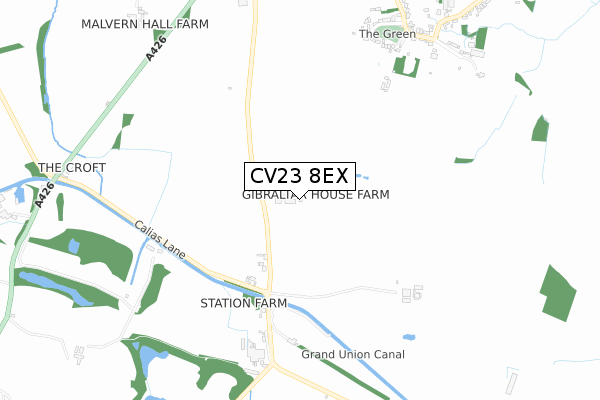 CV23 8EX map - small scale - OS Open Zoomstack (Ordnance Survey)