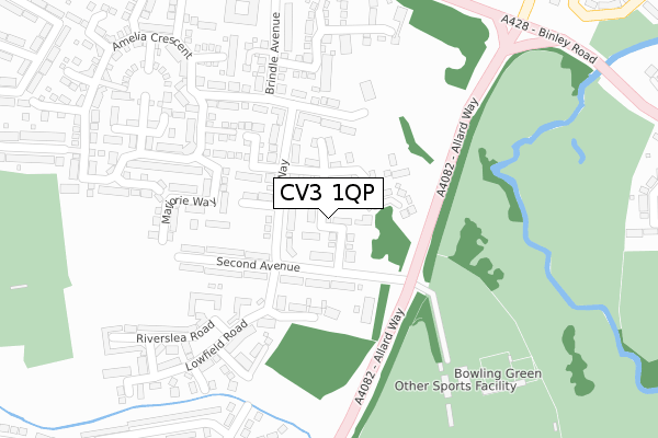 CV3 1QP map - large scale - OS Open Zoomstack (Ordnance Survey) CV3 1QP map - large scale - OS Open Zoomstack (Ordnance Survey)
