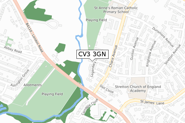 CV3 3GN map - large scale - OS Open Zoomstack (Ordnance Survey) CV3 3GN map - large scale - OS Open Zoomstack (Ordnance Survey)