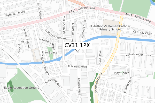 CV31 1PX map - large scale - OS Open Zoomstack (Ordnance Survey)