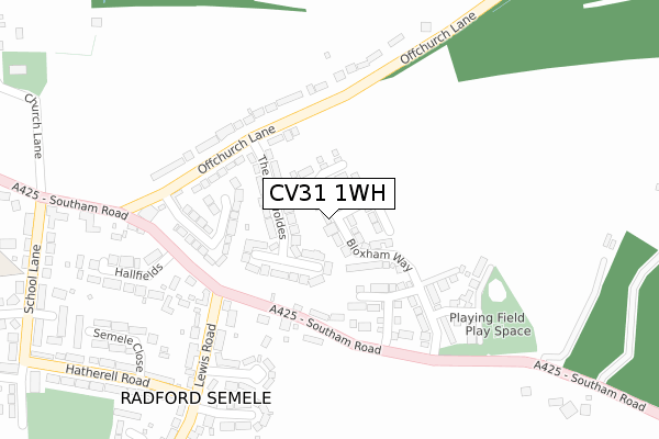 CV31 1WH map - large scale - OS Open Zoomstack (Ordnance Survey)