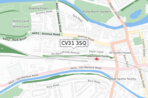 CV31 3SQ map - large scale - OS Open Zoomstack (Ordnance Survey) CV31 3SQ map - large scale - OS Open Zoomstack (Ordnance Survey)