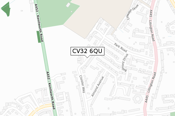 CV32 6QU map - large scale - OS Open Zoomstack (Ordnance Survey) CV32 6QU map - large scale - OS Open Zoomstack (Ordnance Survey)
