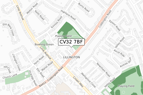 CV32 7BF map - large scale - OS Open Zoomstack (Ordnance Survey) CV32 7BF map - large scale - OS Open Zoomstack (Ordnance Survey)
