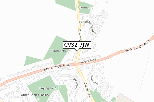 CV32 7JW map - large scale - OS Open Zoomstack (Ordnance Survey) CV32 7JW map - large scale - OS Open Zoomstack (Ordnance Survey)