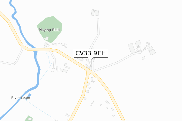 CV33 9EH map - large scale - OS Open Zoomstack (Ordnance Survey)