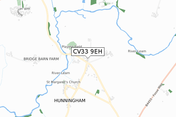 CV33 9EH map - small scale - OS Open Zoomstack (Ordnance Survey)