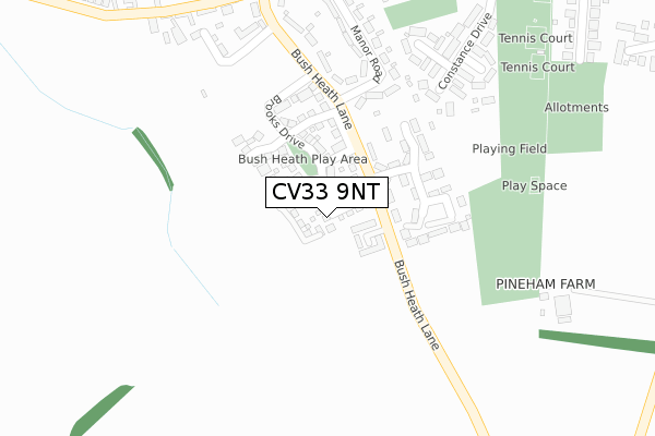 CV33 9NT map - large scale - OS Open Zoomstack (Ordnance Survey)