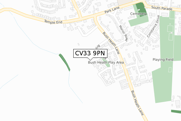 CV33 9PN map - large scale - OS Open Zoomstack (Ordnance Survey)