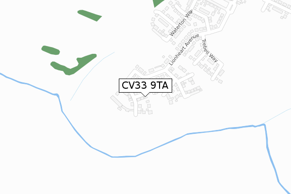 CV33 9TA map - large scale - OS Open Zoomstack (Ordnance Survey)