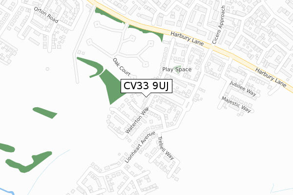 CV33 9UJ map - large scale - OS Open Zoomstack (Ordnance Survey) CV33 9UJ map - large scale - OS Open Zoomstack (Ordnance Survey)