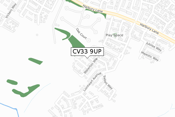 CV33 9UP map - large scale - OS Open Zoomstack (Ordnance Survey)