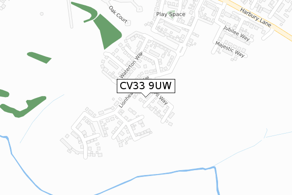 CV33 9UW map - large scale - OS Open Zoomstack (Ordnance Survey)