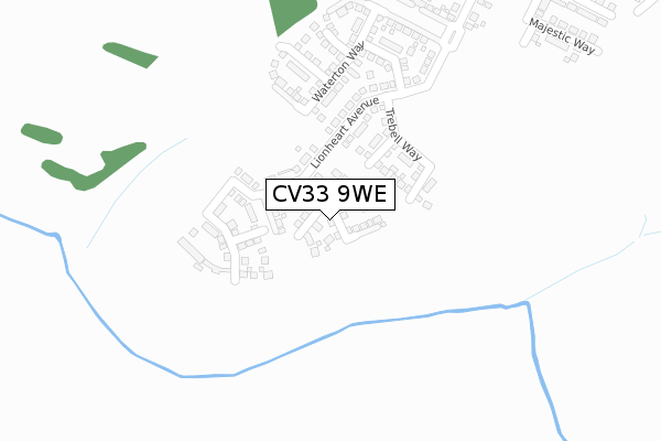 CV33 9WE map - large scale - OS Open Zoomstack (Ordnance Survey)