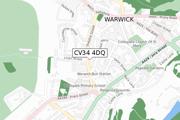 CV34 4DQ map - large scale - OS Open Zoomstack (Ordnance Survey) CV34 4DQ map - large scale - OS Open Zoomstack (Ordnance Survey)