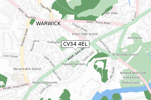 CV34 4EL map - large scale - OS Open Zoomstack (Ordnance Survey) CV34 4EL map - large scale - OS Open Zoomstack (Ordnance Survey)