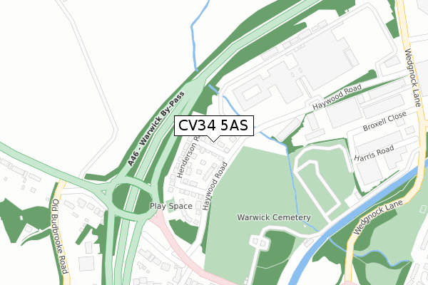 CV34 5AS map - large scale - OS Open Zoomstack (Ordnance Survey) CV34 5AS map - large scale - OS Open Zoomstack (Ordnance Survey)