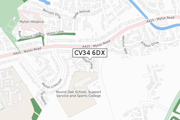 CV34 6DX map - large scale - OS Open Zoomstack (Ordnance Survey) CV34 6DX map - large scale - OS Open Zoomstack (Ordnance Survey)