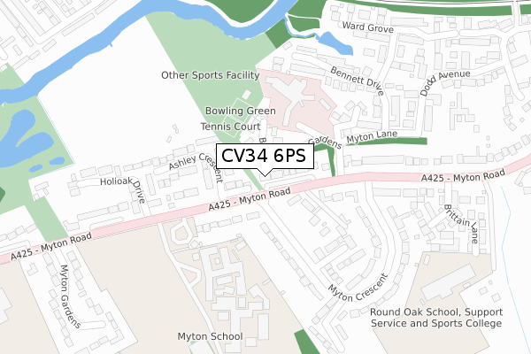 CV34 6PS map - large scale - OS Open Zoomstack (Ordnance Survey) CV34 6PS map - large scale - OS Open Zoomstack (Ordnance Survey)