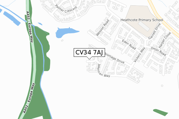 CV34 7AJ map - large scale - OS Open Zoomstack (Ordnance Survey) CV34 7AJ map - large scale - OS Open Zoomstack (Ordnance Survey)