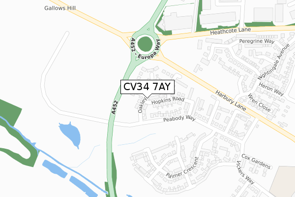 CV34 7AY map - large scale - OS Open Zoomstack (Ordnance Survey) CV34 7AY map - large scale - OS Open Zoomstack (Ordnance Survey)