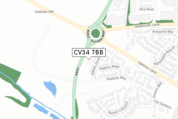 CV34 7BB map - large scale - OS Open Zoomstack (Ordnance Survey) CV34 7BB map - large scale - OS Open Zoomstack (Ordnance Survey)
