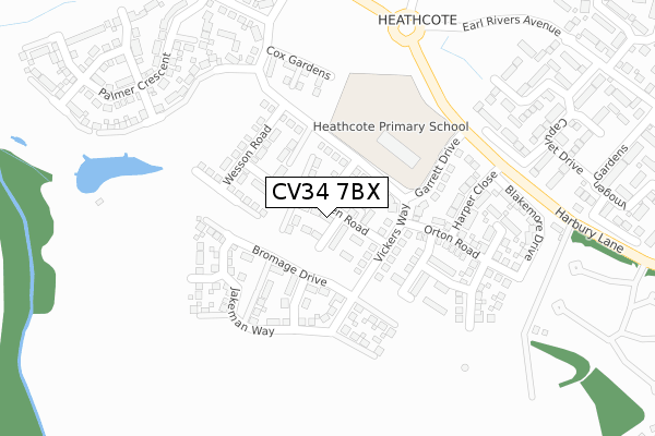 CV34 7BX map - large scale - OS Open Zoomstack (Ordnance Survey) CV34 7BX map - large scale - OS Open Zoomstack (Ordnance Survey)